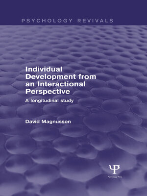 cover image of Individual Development from an Interactional Perspective (Psychology Revivals)